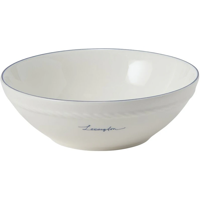 Lexington Porcelain Small Bowl 15,5 cm 4-pack, White / Dark Blue
