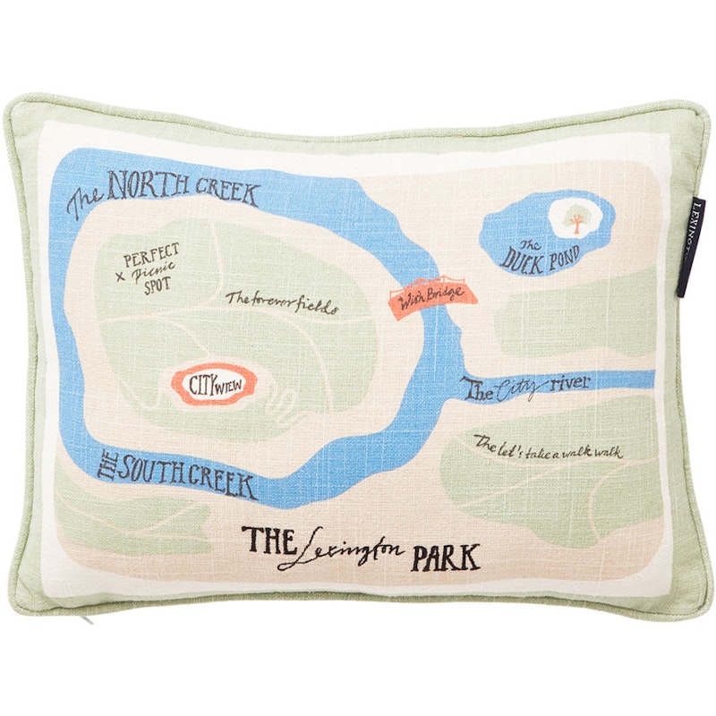 Map Recycled Cotton Cushion, 30x40 cm