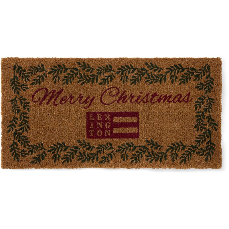 Merry Christmas Door Mat, Natural