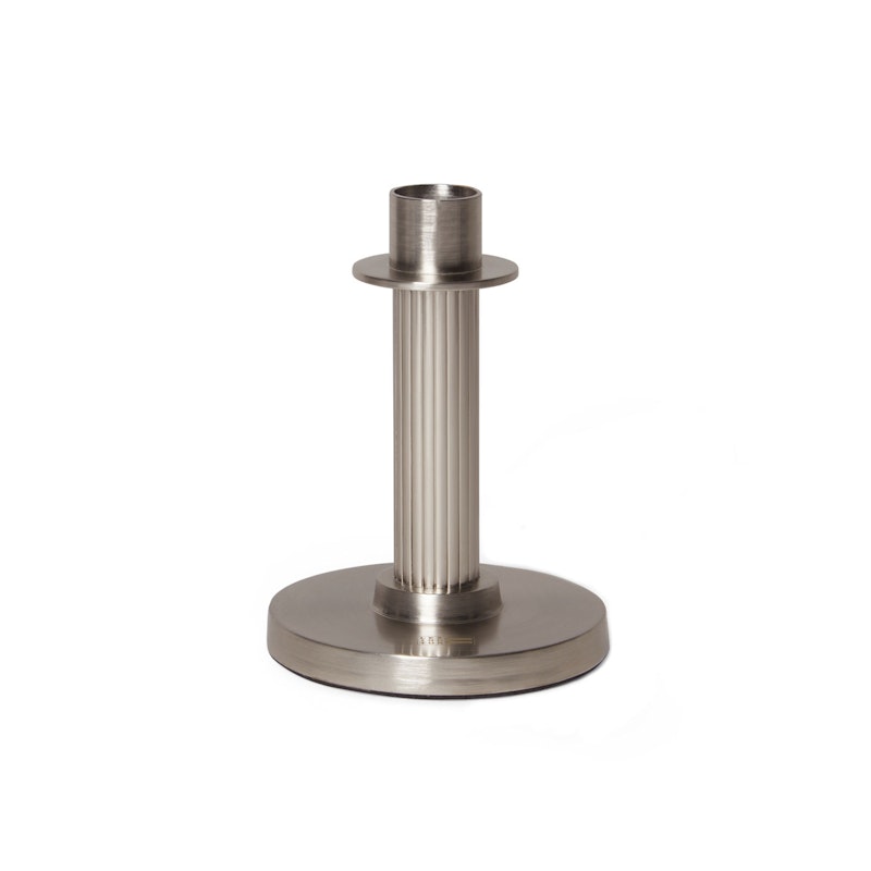 Metal Candle Holder With Striped Structure, S