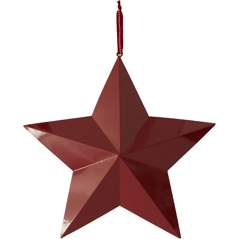 Metal Christmas Star 40x40 cm, Red