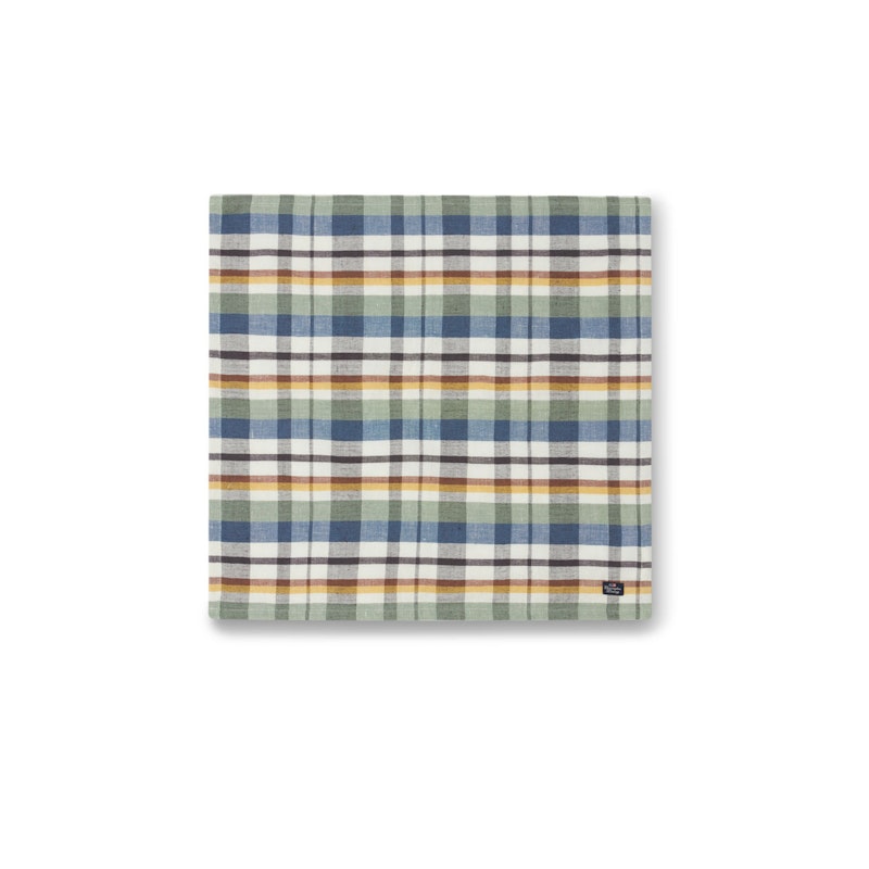 Multi Checked Cotton/Linen Napkin 50x50 cm