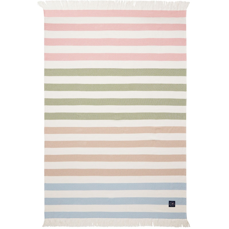 Multi Striped Recycled Cotton Throw, 130x170 cm