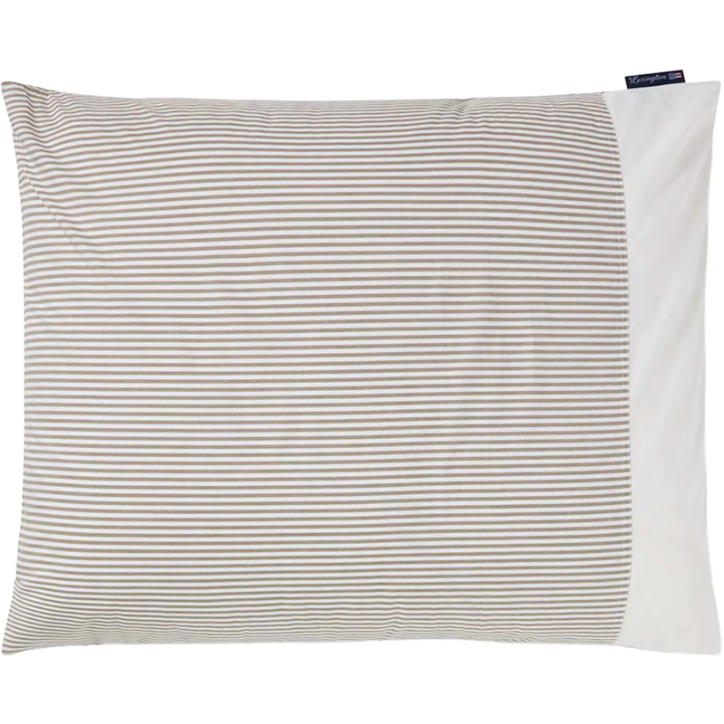 Striped Pillowcase 50x60 cm, Olive / White