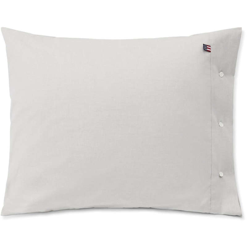 Pin Point Gray Cotton Pillowcase, 65x65 cm