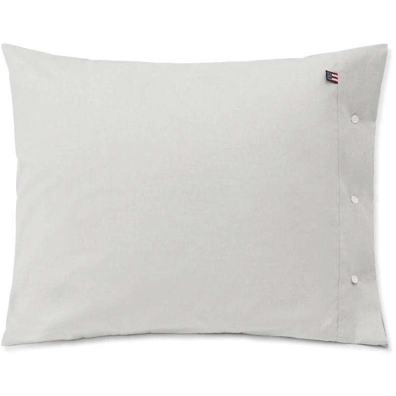 Pin Point Gray Cotton Pillowcase, 65x65 cm