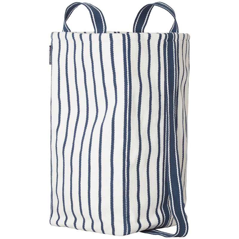 Laundry Basket 60x30 cm, Blue/White