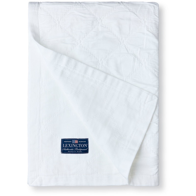 Signature Star Organic Cotton Quilted Bedspread 260x240 cm, White