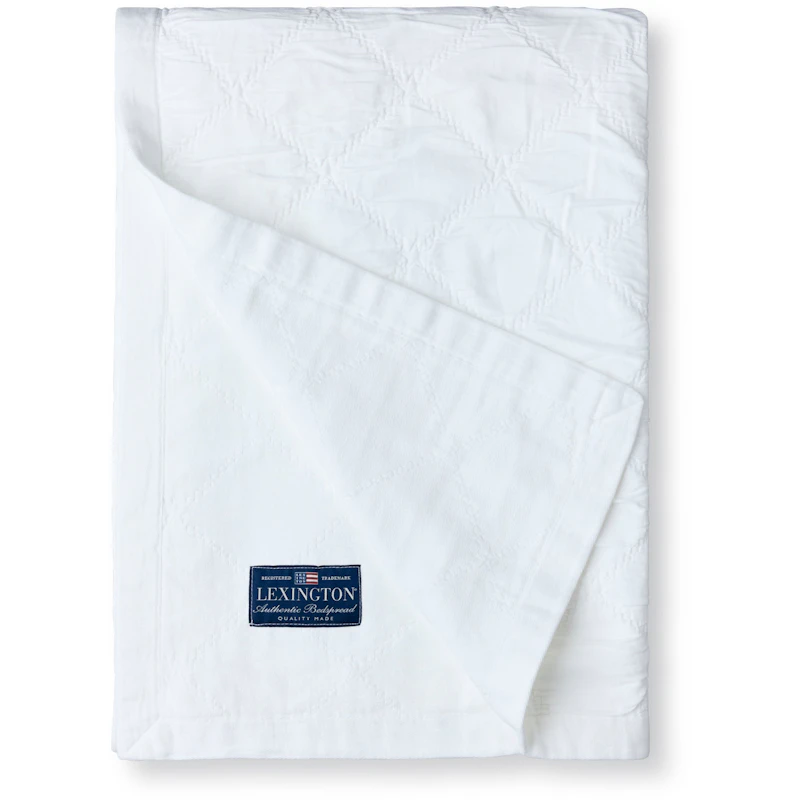 Signature Star Organic Cotton Quilted Bedspread 160x240 cm, White