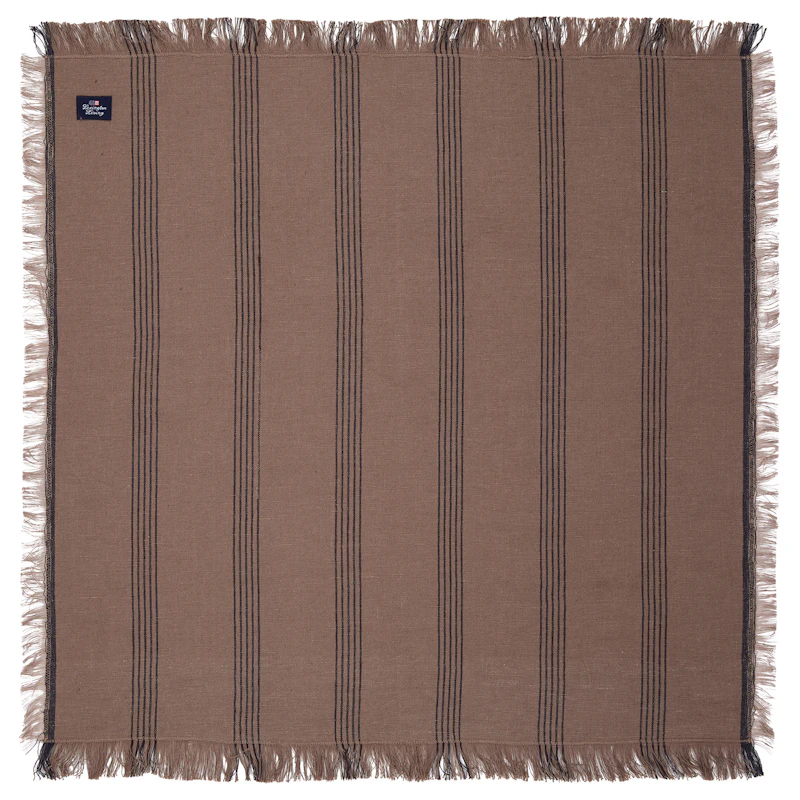 Striped Cloth Napkin With Fringes 50x50 cm