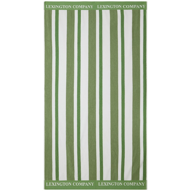 Striped Beach Towel 100x180 cm, Green