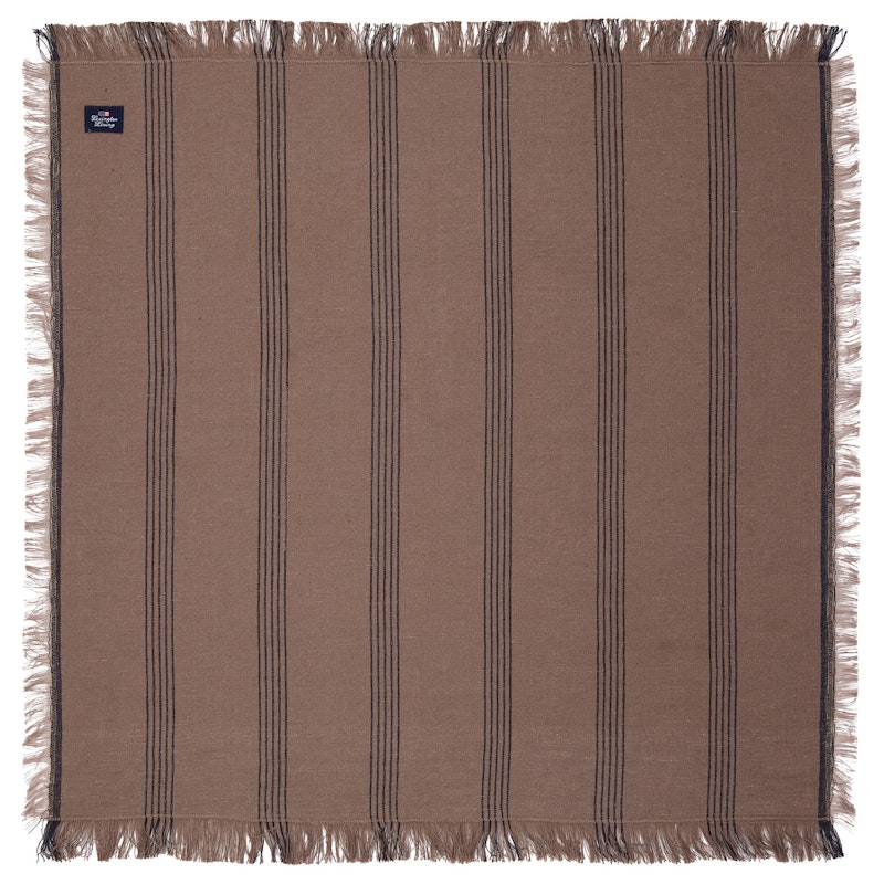 Striped Cloth Napkin With Fringes 50x50 cm