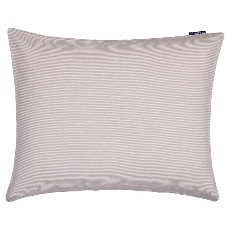 Striped Lyocell/Flannel Pillowcase 50x60 cm, Beige