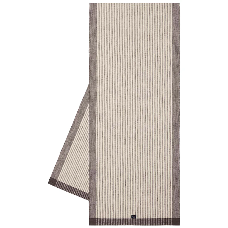 Striped Table Runner 50x250 cm, Dark Grey / White