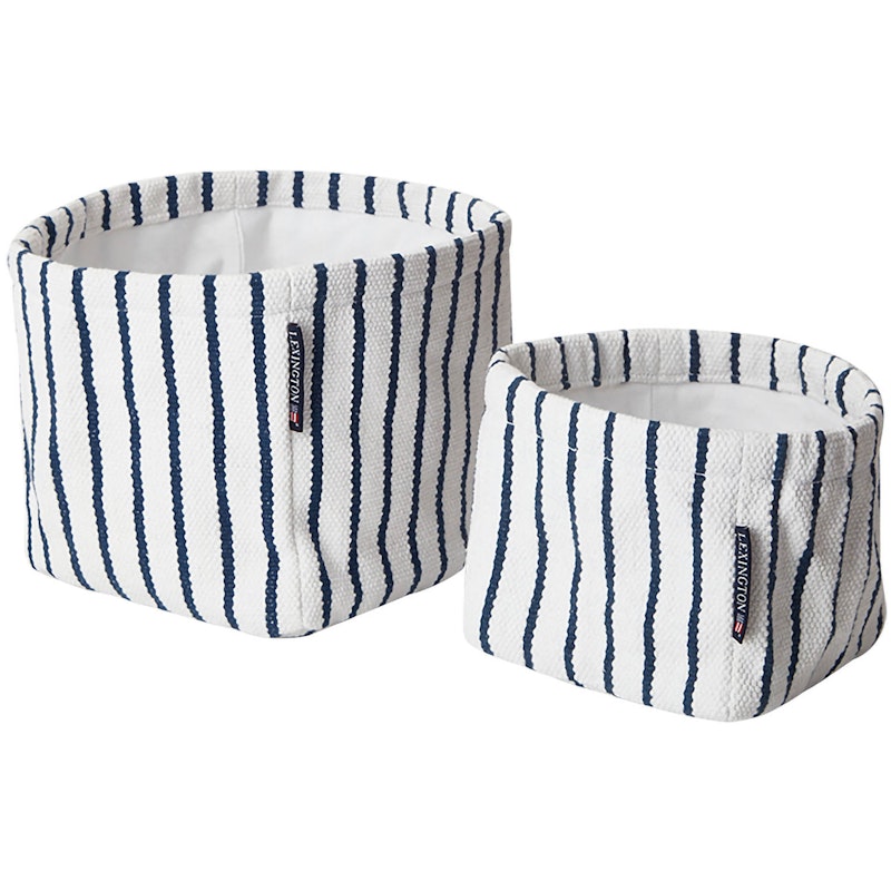 Storage Basket 2-pack, Blue/White