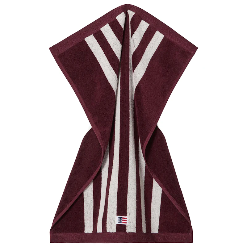 Striped Terry Towel 30x50 cm, Figs / Snow White