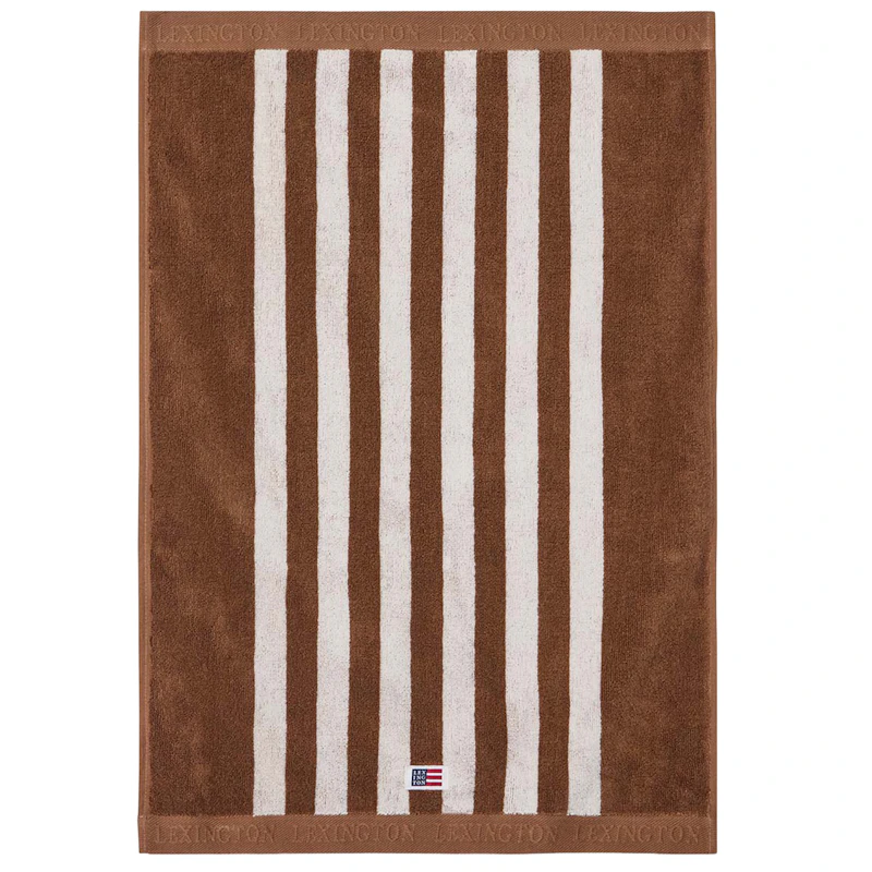 Striped Terry Towel 50x70 cm, Fudge / Snow White
