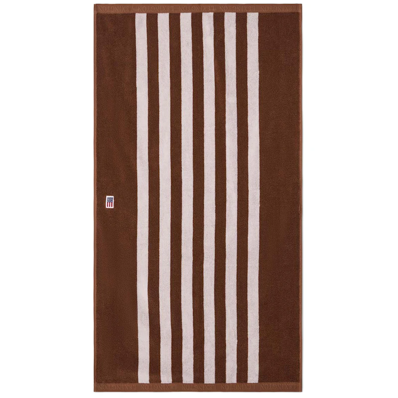 Striped Terry Towel 70x130 cm, Fudge / Snow White