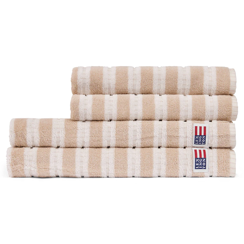 Striped Towel 50x70 cm, Beige