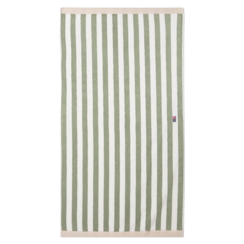 Towel 100x150 cm, Green / White / Moonbeam