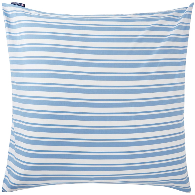 Striped Cotton Poplin Pillowcase 65x65 cm, Blue