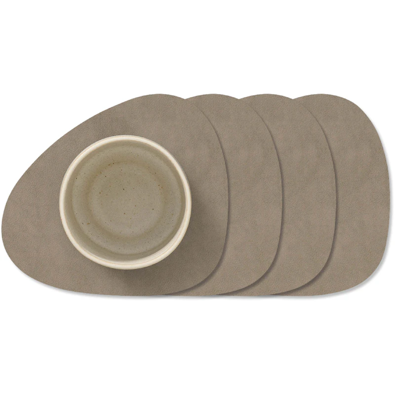 Curve Nupo Glass Coaster 4-pack, Nomad Grey