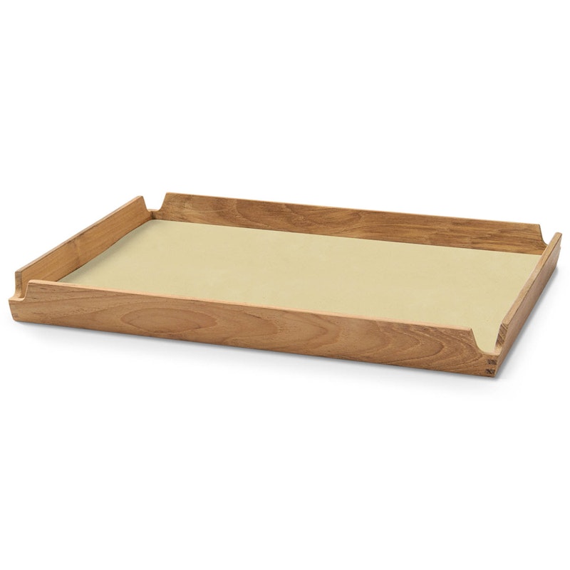 Airy Teak Tray Medium, Lemon Sorbet