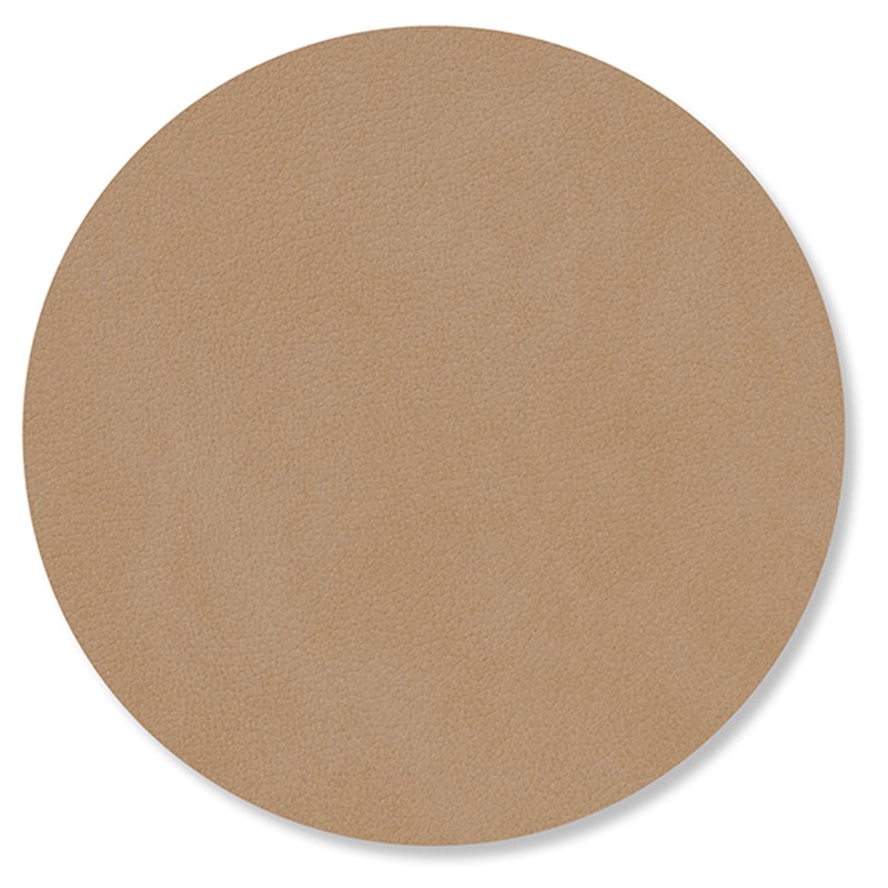 Circle Glass Coaster Nupo 10 cm, Nougat