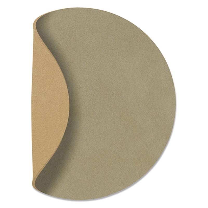 Circle Reversible Coaster 10 cm, Herbal Dust/Khaki