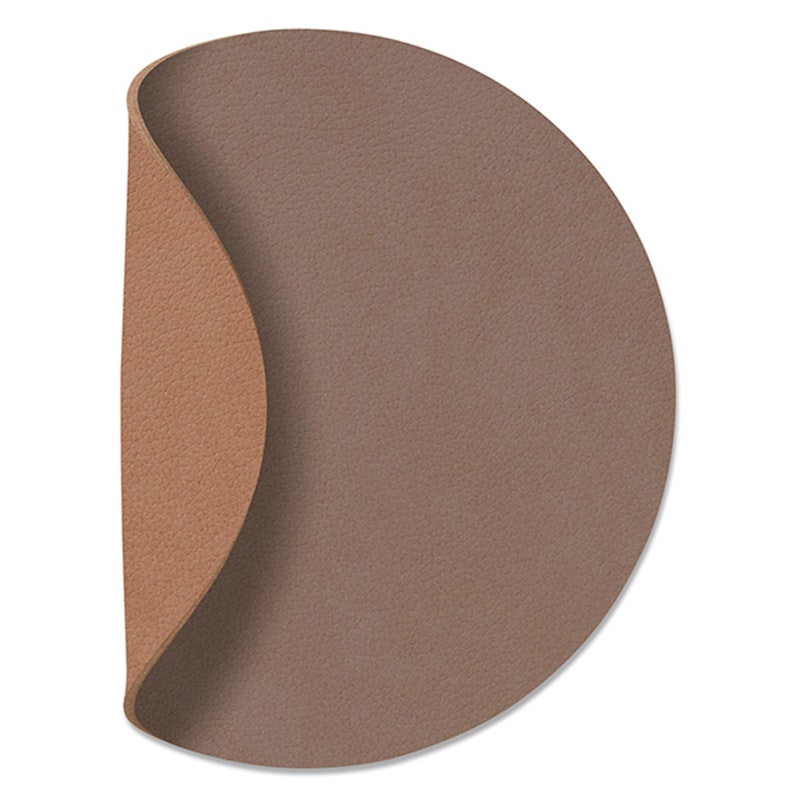 Circle Reversible Coaster 10 cm, Truffle/Old Rose