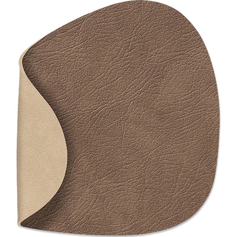 Curve Double Glass Mat, 11x13 cm, Brown/ Sand