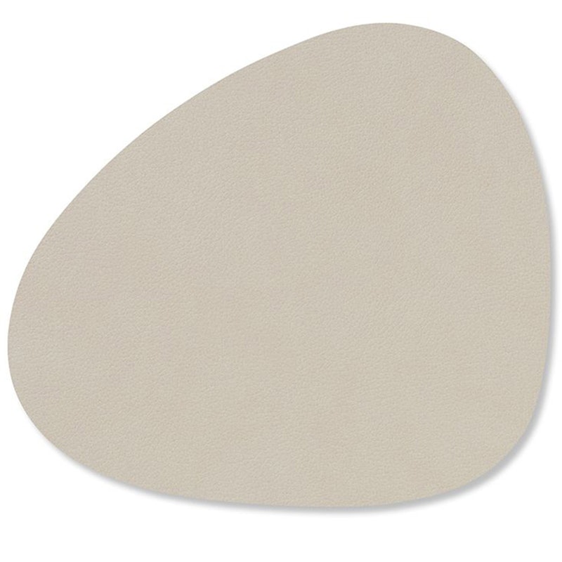 Curve Glass Coaster Nupo 11x13 cm, Oyster White