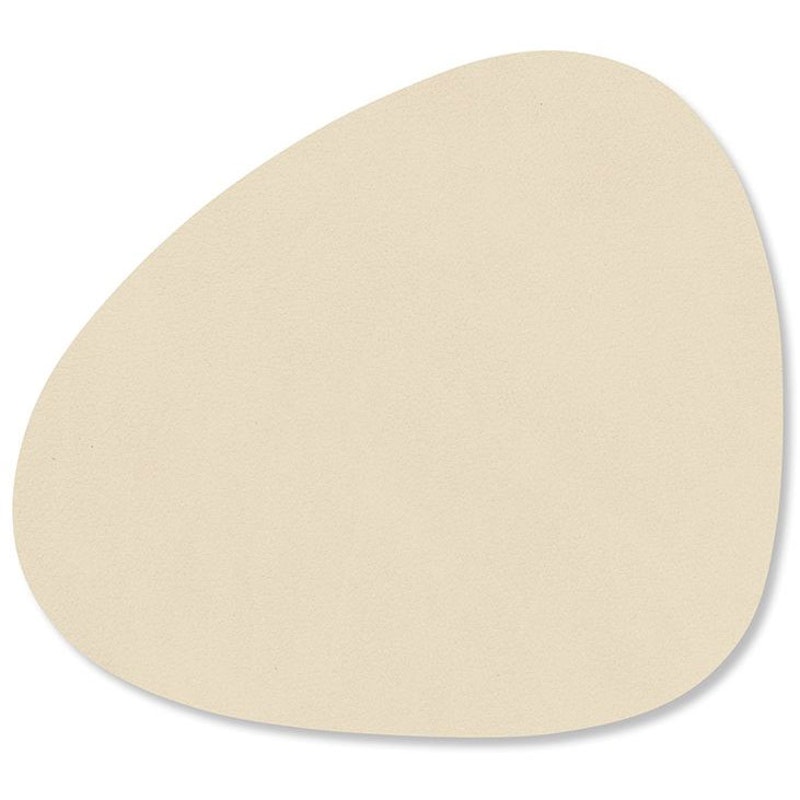 Curve Glass Coaster Nupo 11x13 cm, Vanilla