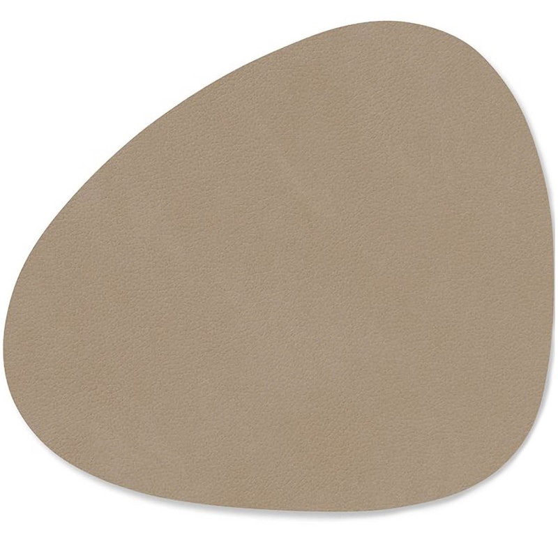 Curve Glass Coaster Nupo 11x13 cm, Clay Brown