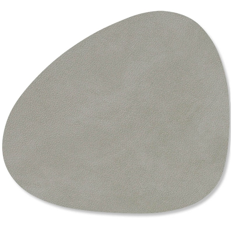 Curve Glass Coaster Nupo 11x13 cm, Light Grey