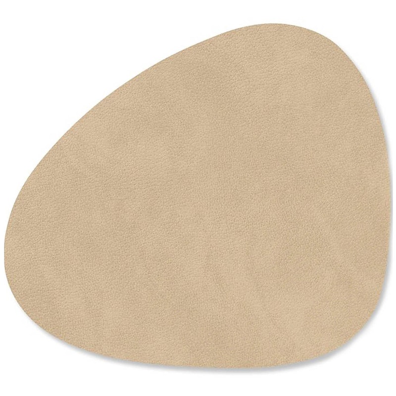 Curve Glass Coaster Nupo 11x13 cm, Sand