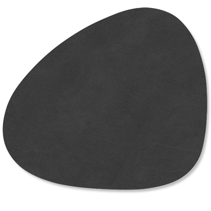 Curve Glass Coaster Nupo 11x13 cm, Black