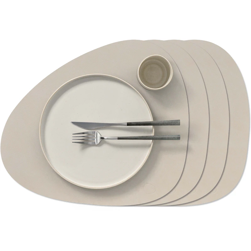 Curve L Nupo Placemat 4-pack, Oyster White