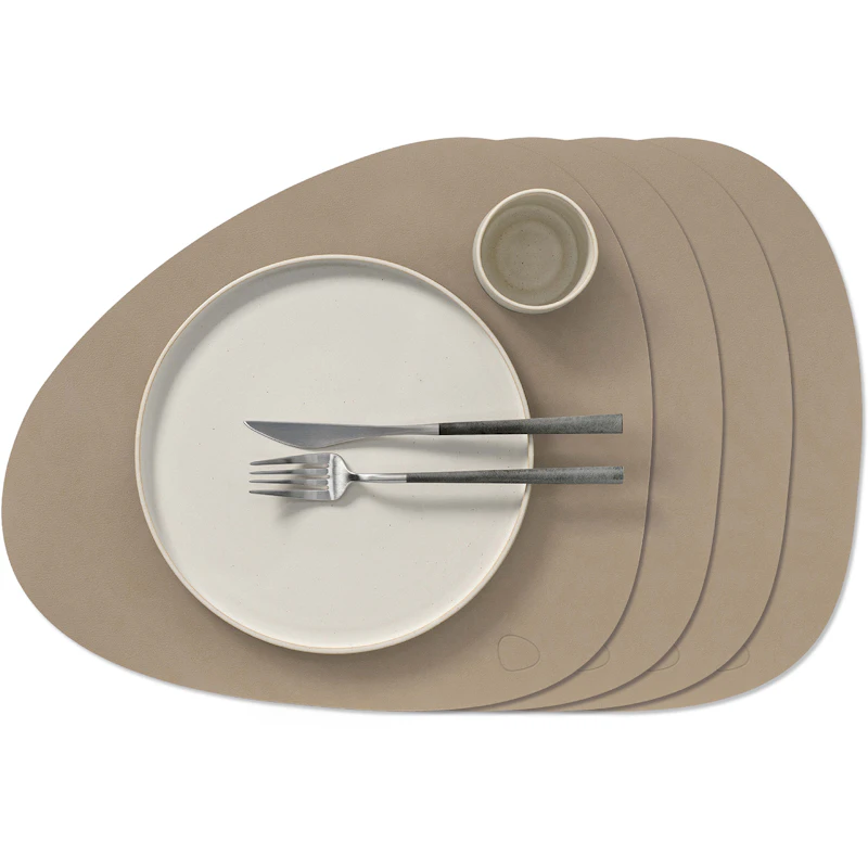 Curve L Nupo Placemat 4-pack, Clay Brown