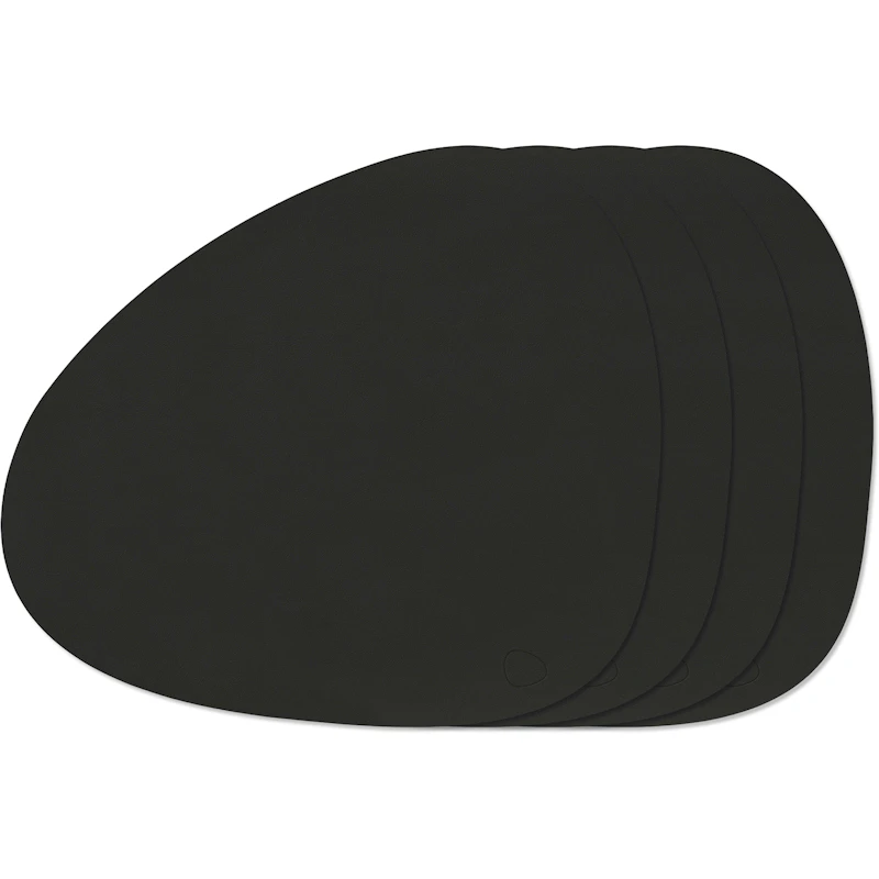 Curve L Nupo Placemat 4-pack, Black Ink