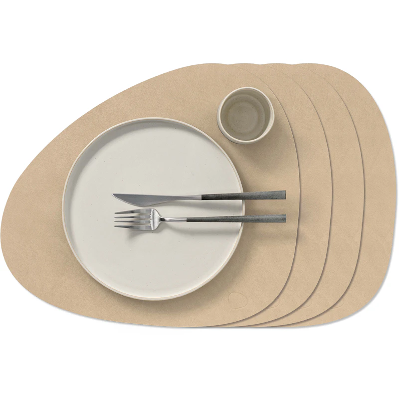 Curve L Nupo Placemat 4-pack, Sand