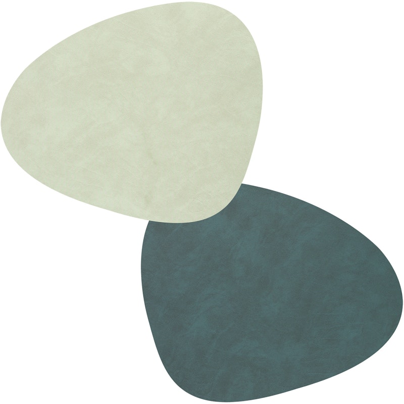 Curve L Reversible Table Mat 37x44 cm, Dark Green/Olive