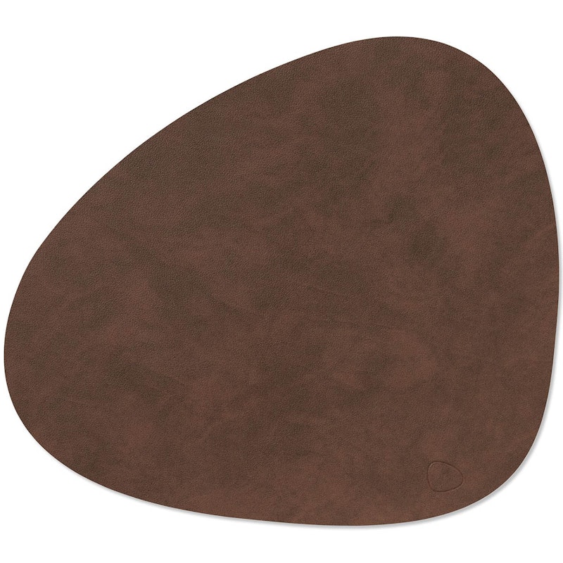 Curve L Table Mat Nupo 37x44 cm, Dark Brown