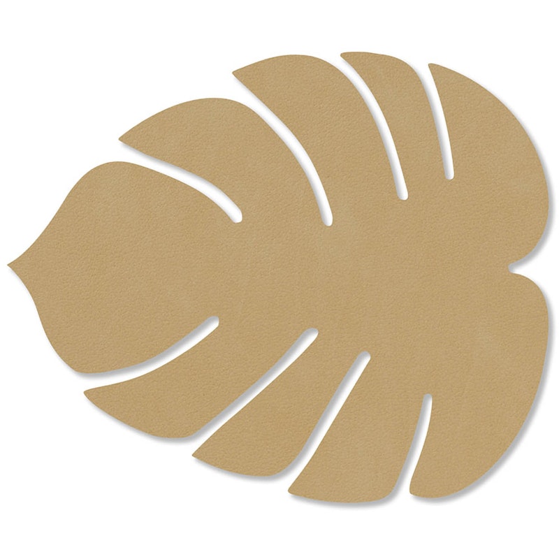 Leaf Coaster 12x14 cm, Khaki