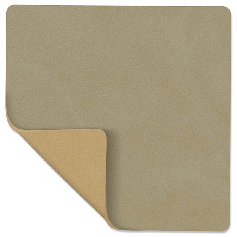 Square Reversible Coaster 10x10 cm, Herbal Dust/Khaki