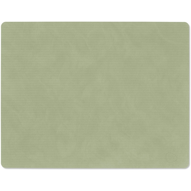 Square L Corduroy Placemat, Olive Green