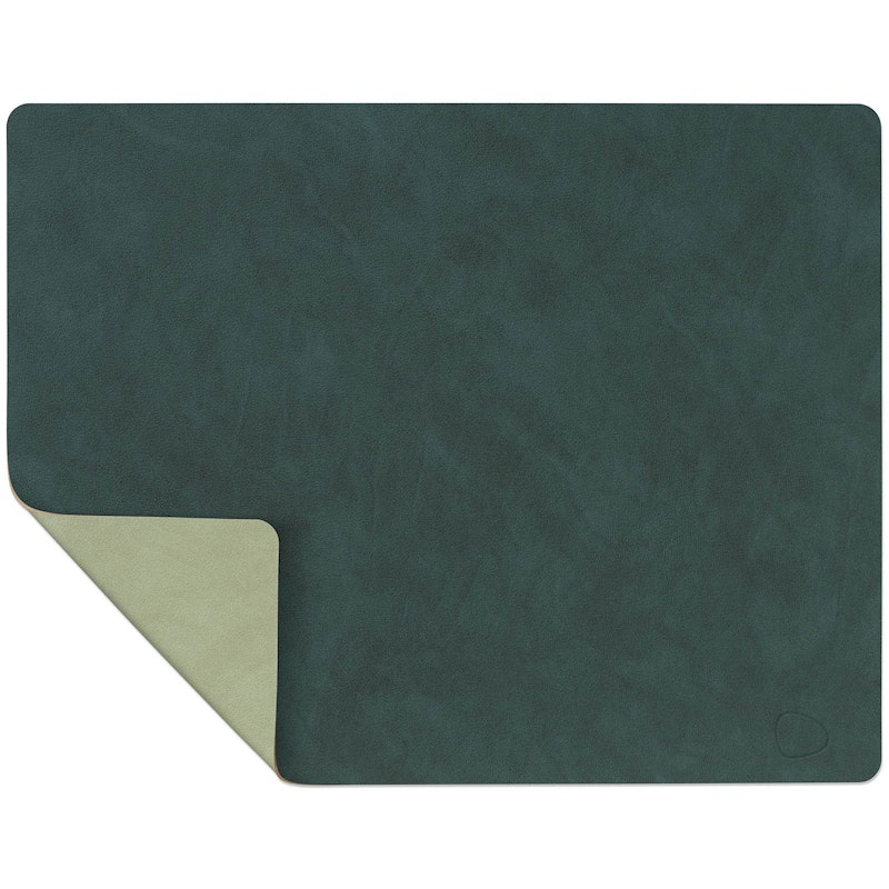 Square L Table Mat Double, 35x45 cm, Dark Green/Olive Green