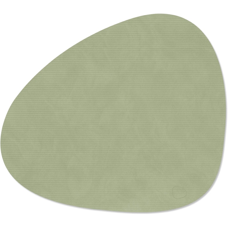 Curve L Corduroy Placemat, Olive Green