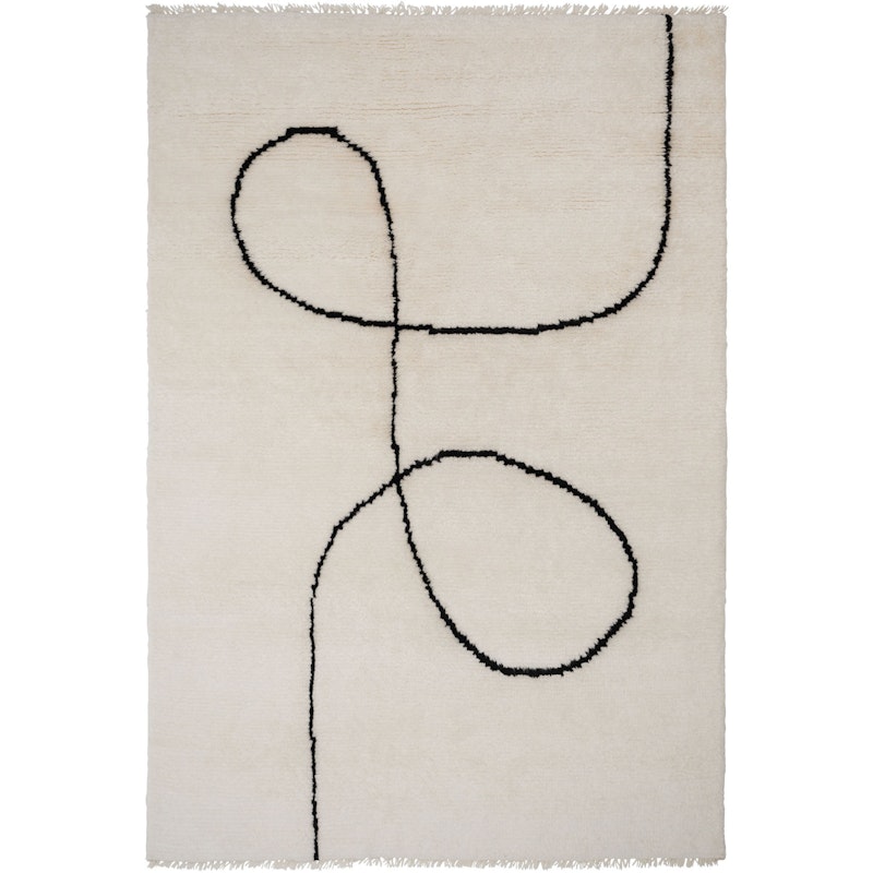 Astral Spiral Rug 170x240 cm, Black