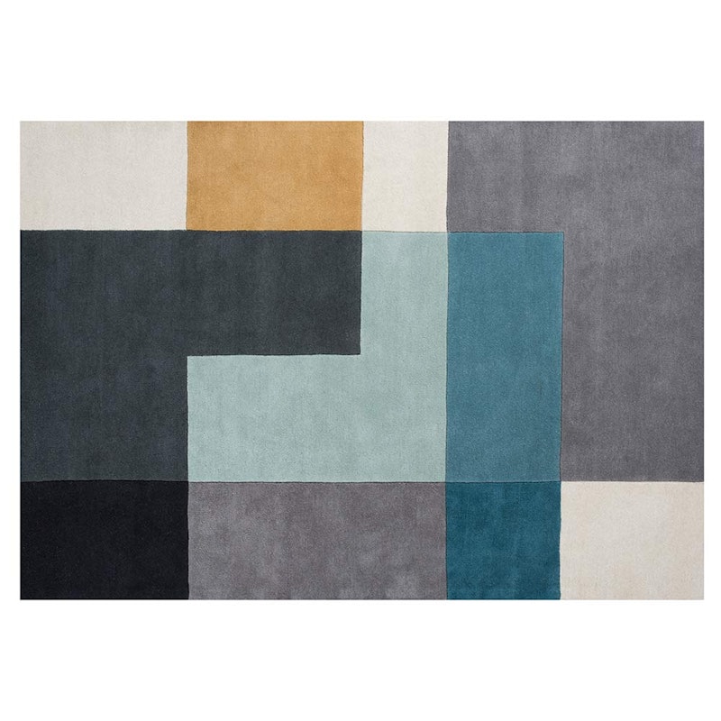 Ometri Rug 200x300 cm, Aqua